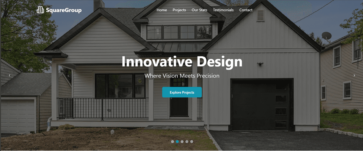 SquareGroup - Real Estate Showcase Website